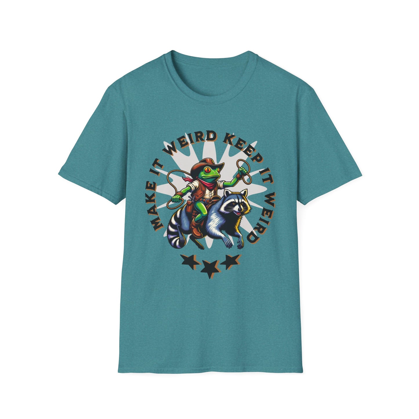 Make It Weird Unisex Softstyle T-Shirt, Quirky Graphic Tee, Fun Gift for Friends, Casual Wear, Unique Shirt for Parties