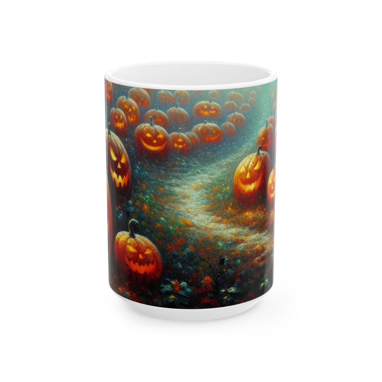 Halloween Pumpkin Ceramic Mug - Spooky Coffee Cup, Autumn Decor, Gift for Pumpkin Lovers, Halloween Party, Cozy Vibes