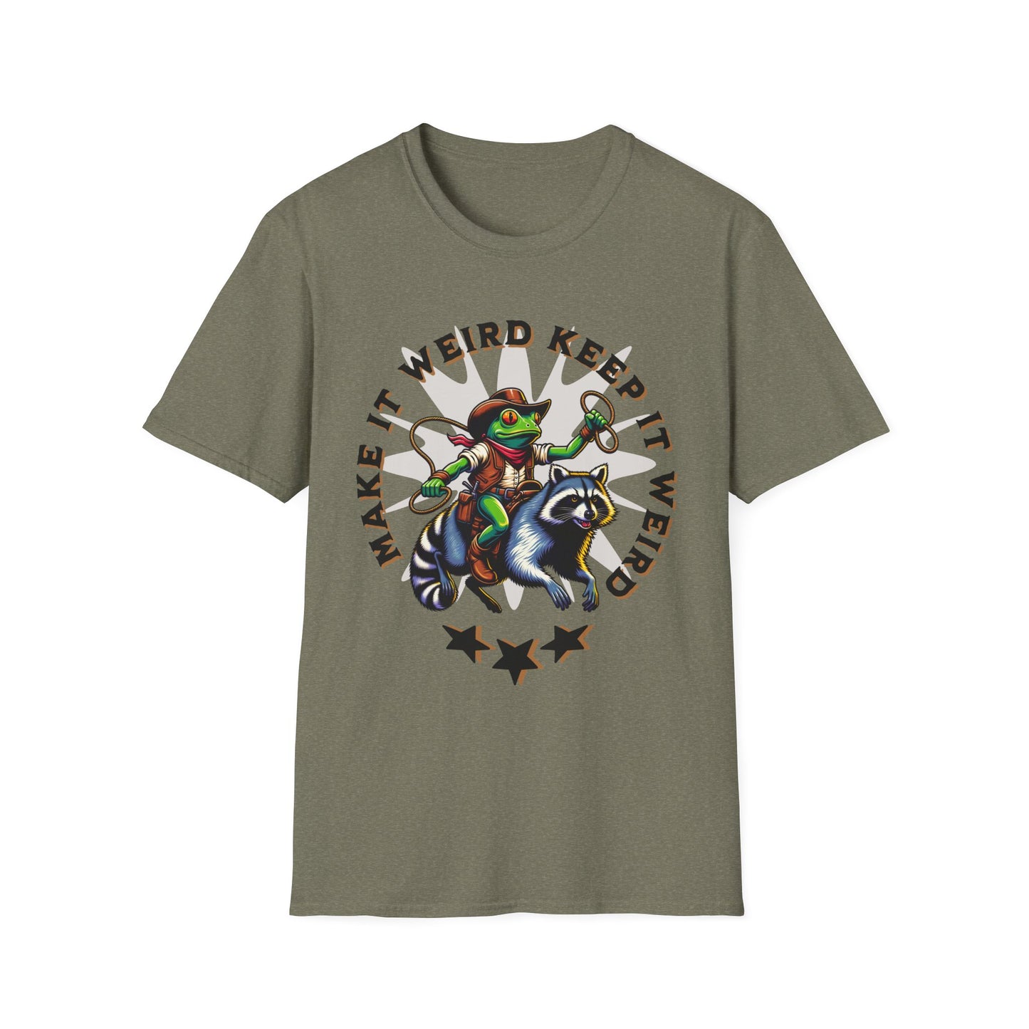 Make It Weird Unisex Softstyle T-Shirt, Quirky Graphic Tee, Fun Gift for Friends, Casual Wear, Unique Shirt for Parties