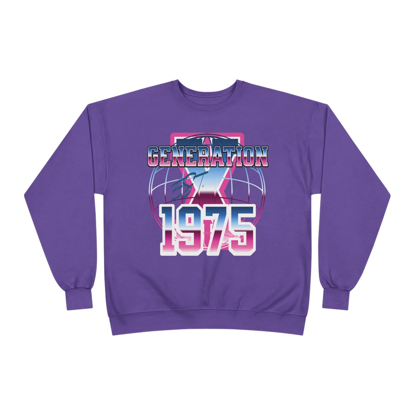 Vintage Generation 1975 Sweatshirt, Retro Crewneck, Eco-Friendly Apparel, Gift for Nostalgic Adults, Perfect for Parties and Celebrations