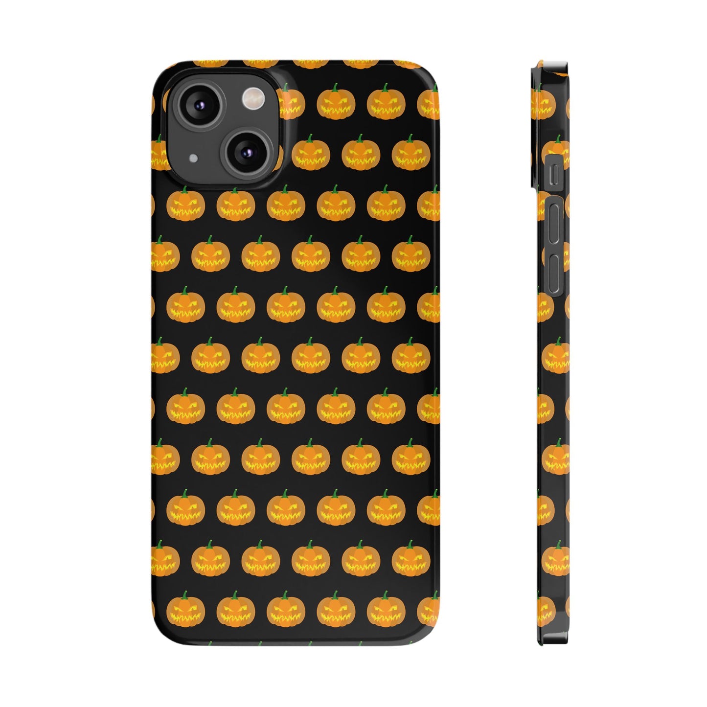 Halloween Pumpkin Slim Phone Cases, Fall Accessories, Cute Cell Phone Covers, Festive Gifts for Halloween Lovers, Seasonal Decor