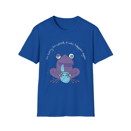 Whimsical Frog T-Shirt - "I'm Sorry I'm Weird, It Will Happen Again" - Funny Tee for Frog Lovers, Humorous Gift, Cute Casual Wear, [...]