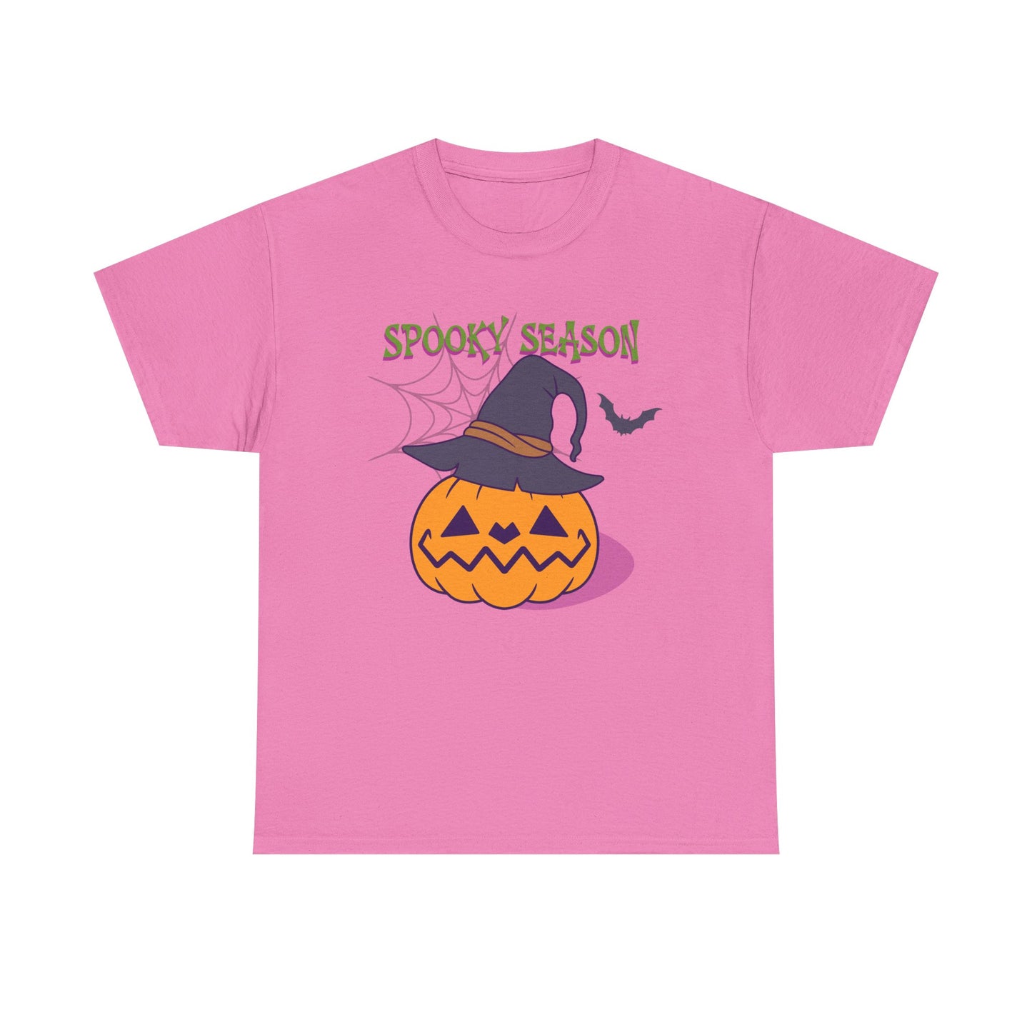 Jack-o-Lantern Heavy Cotton Tee for Halloween, Spooky Season Shirt, Pumpkin Tee, Fall Fashion, Halloween Party Apparel