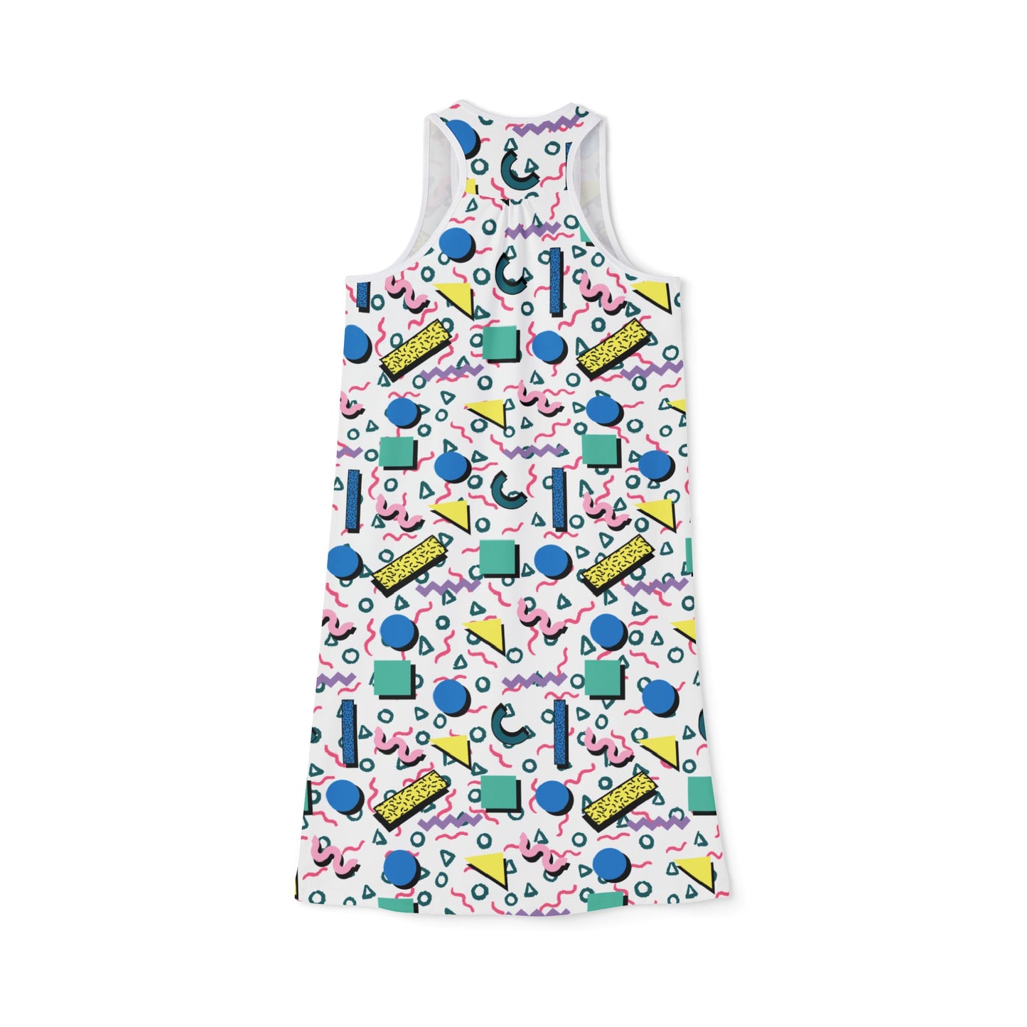 Colorful Women's Racerback Dress - Fun Patterns for Summer, Vacation, Casual Wear, Beach Day, Festivals