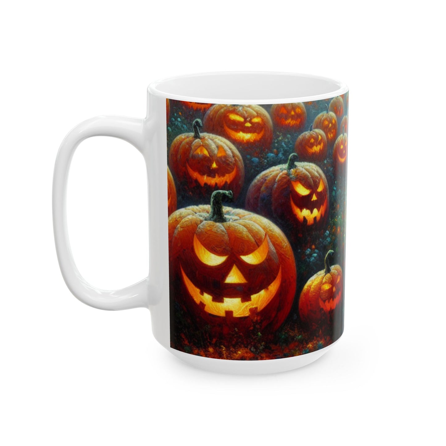 Halloween Pumpkin Ceramic Mug - Spooky Coffee Cup, Autumn Decor, Gift for Pumpkin Lovers, Halloween Party, Cozy Vibes