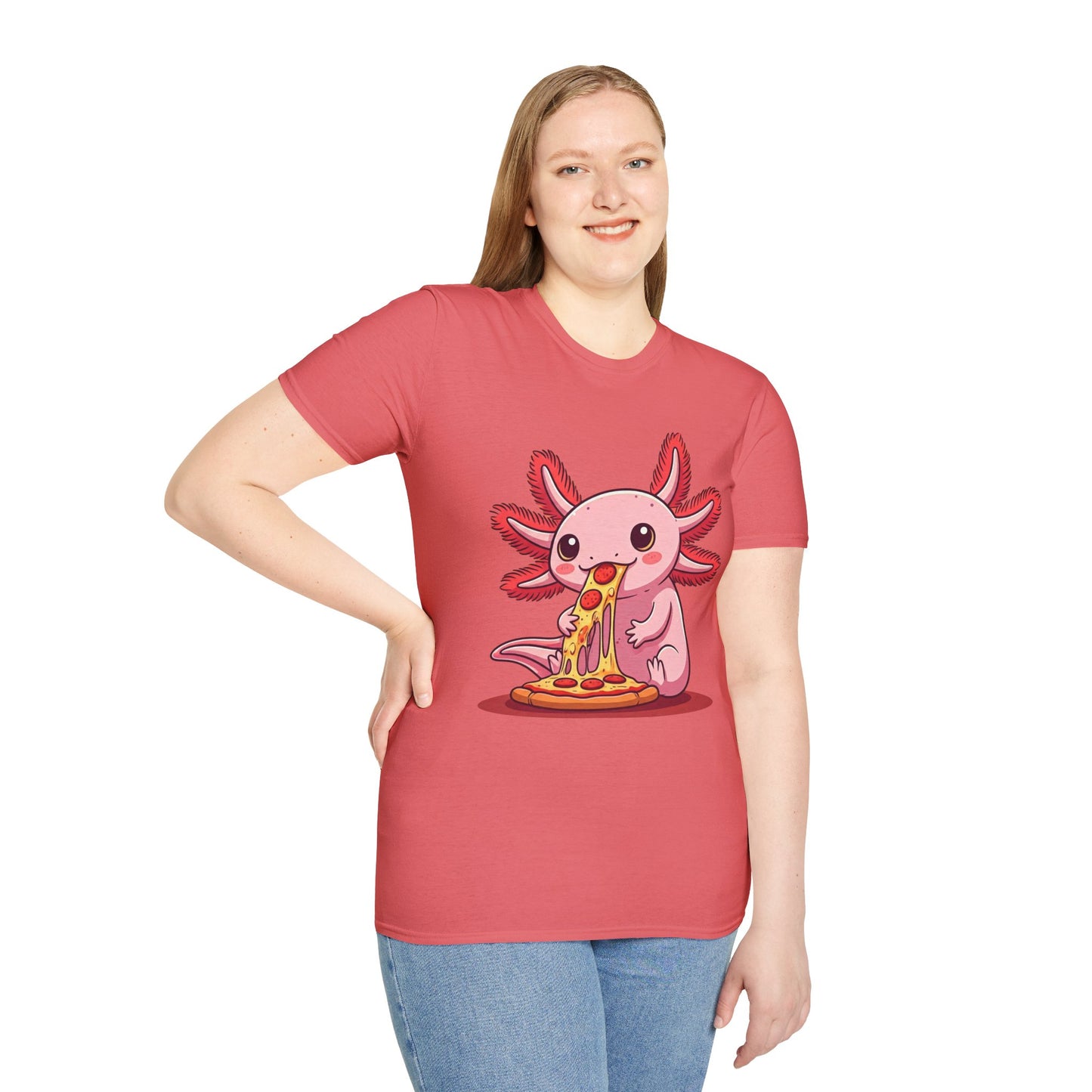 Axolotl Pizza Unisex Softstyle T-Shirt