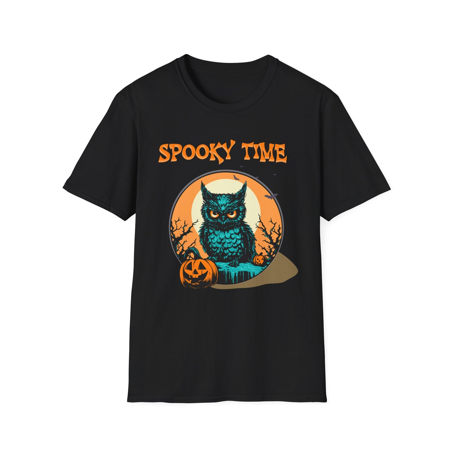 Spooky Owl T-Shirt, Halloween Tee, Fall Fashion, Unisex Graphic Shirt, Pumpkin Shirt, Cozy Casual Wear