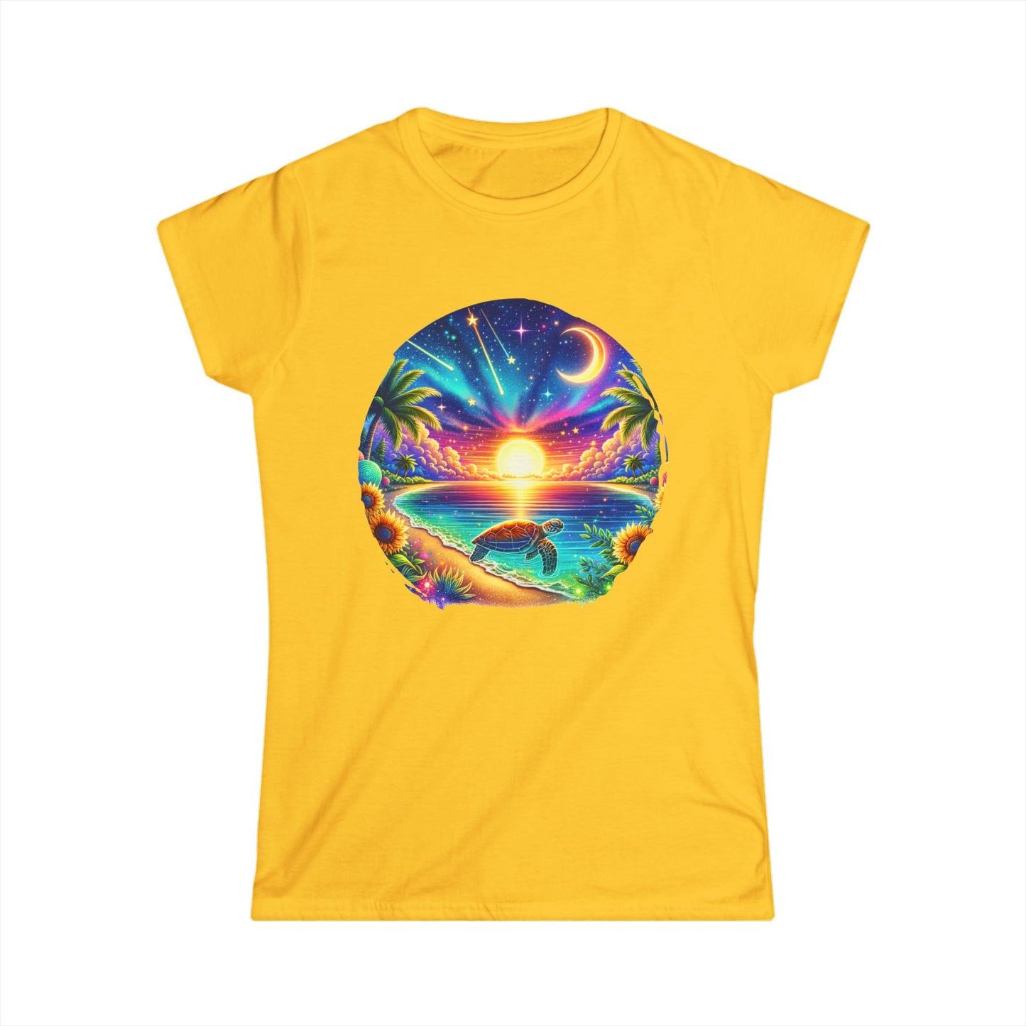 Sunset Paradise Women's Tee, Tropical Shirt, Beach Vibe Top, Summer Apparel, Vacation Wear, Gift for Her