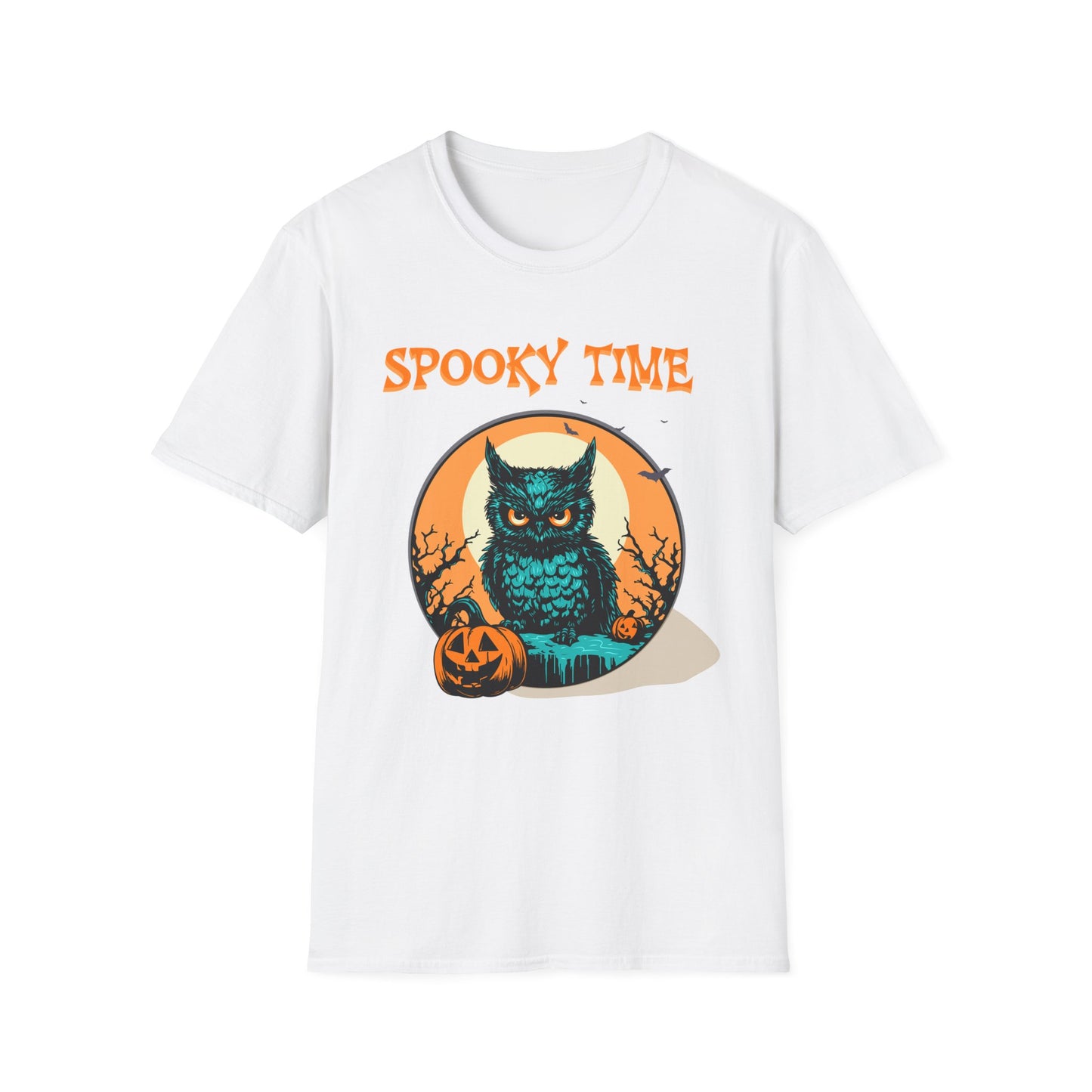 Spooky Owl T-Shirt, Halloween Tee, Fall Fashion, Unisex Graphic Shirt, Pumpkin Shirt, Cozy Casual Wear