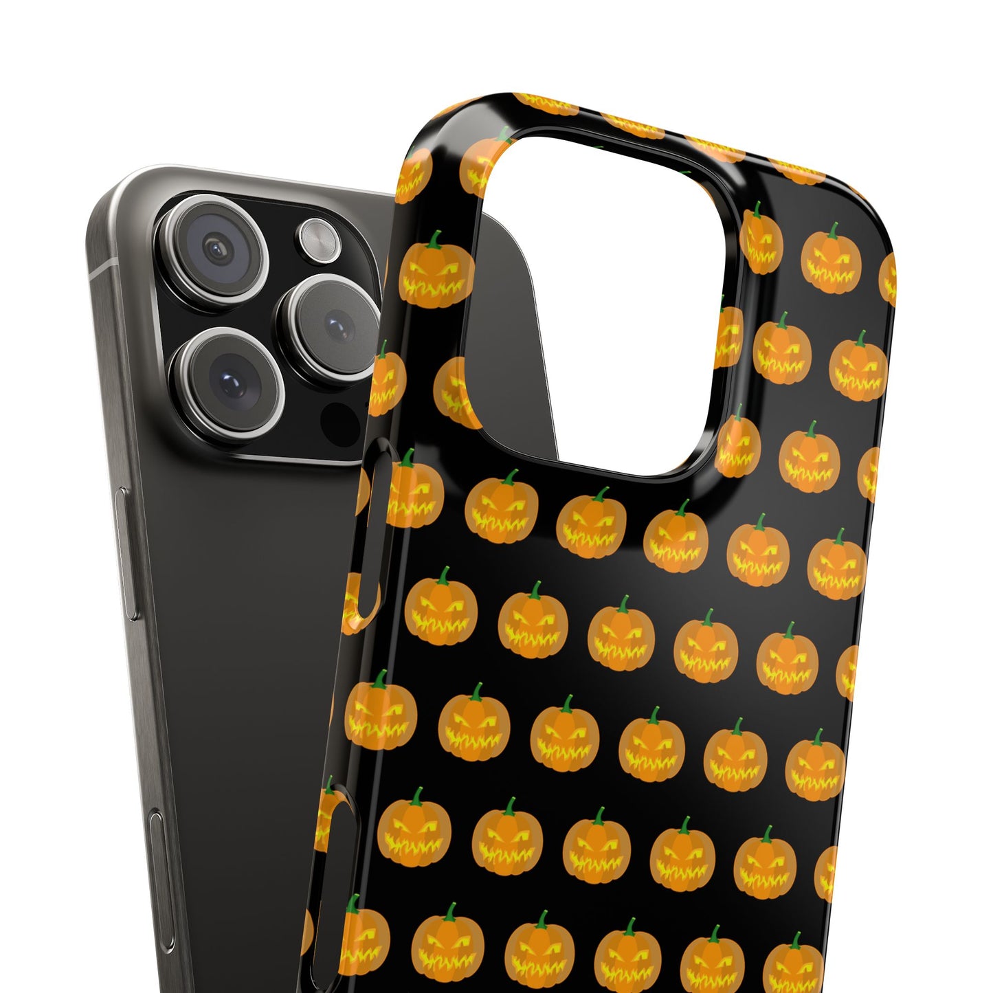 Halloween Pumpkin Slim Phone Cases, Fall Accessories, Cute Cell Phone Covers, Festive Gifts for Halloween Lovers, Seasonal Decor