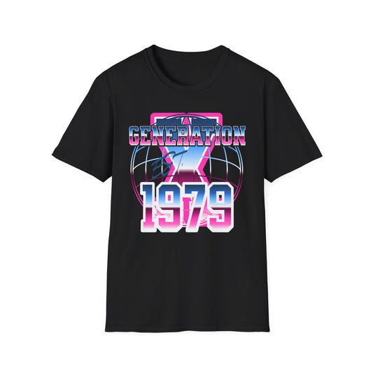 Retro Generation 1979 T-Shirt, Vintage Graphic Tee, Unisex Shirt, Gift for '79 Birthdays, Nostalgia Apparel, Casual Wear