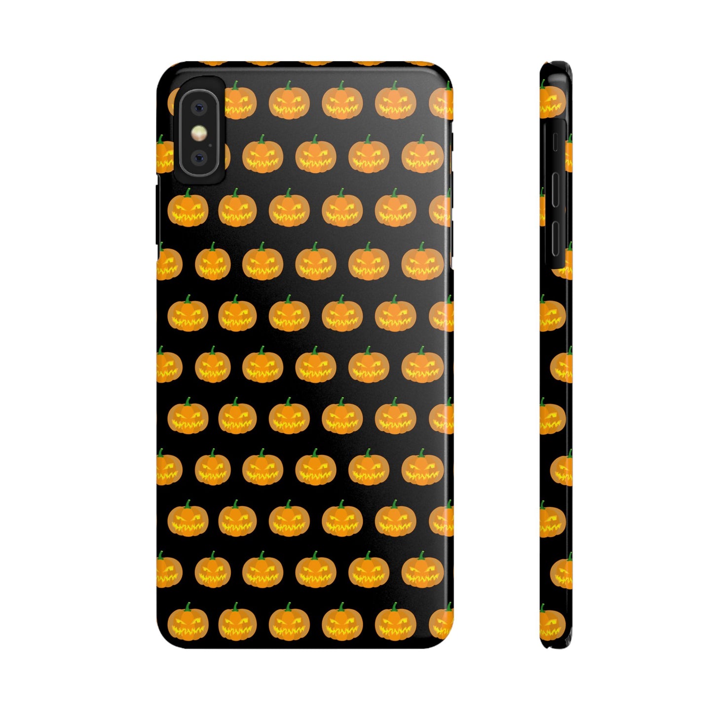 Halloween Pumpkin Slim Phone Cases, Fall Accessories, Cute Cell Phone Covers, Festive Gifts for Halloween Lovers, Seasonal Decor