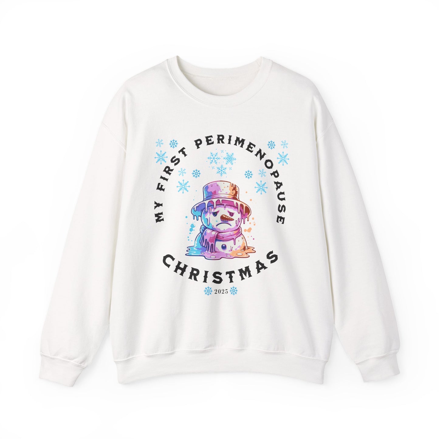 My First Perimenopause Christmas Sweatshirt, Cozy Holiday Gift, Unisex Crewneck, Funny Christmas Apparel, Gift for Women