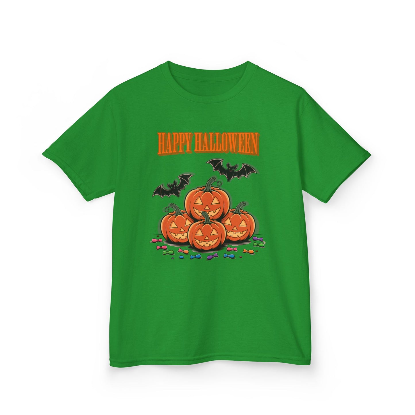 Halloween Kids Tee - Fun Pumpkin and Bat Design, Perfect for Halloween Parties, Fall Celebrations, Cute Casual Wear, Gifts for Kids, [...]