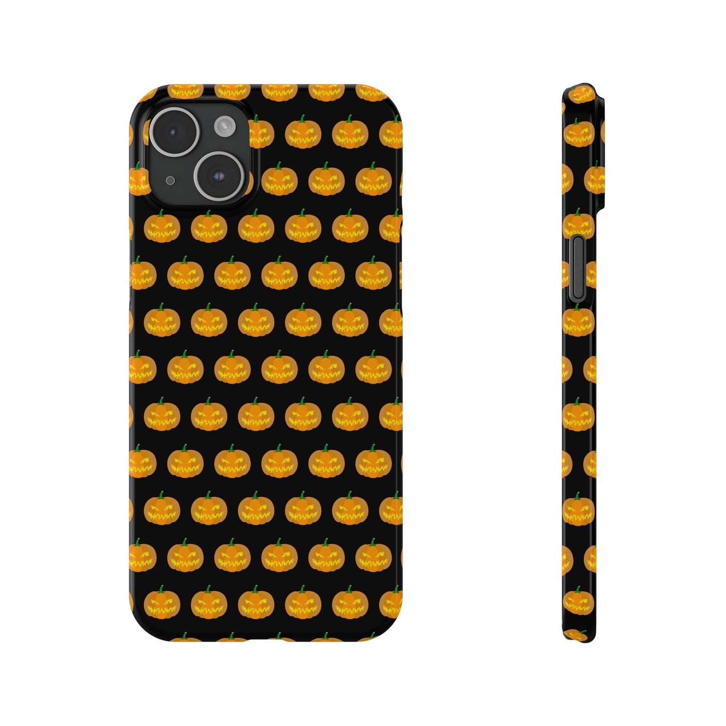 Halloween Pumpkin Slim Phone Cases, Fall Accessories, Cute Cell Phone Covers, Festive Gifts for Halloween Lovers, Seasonal Decor