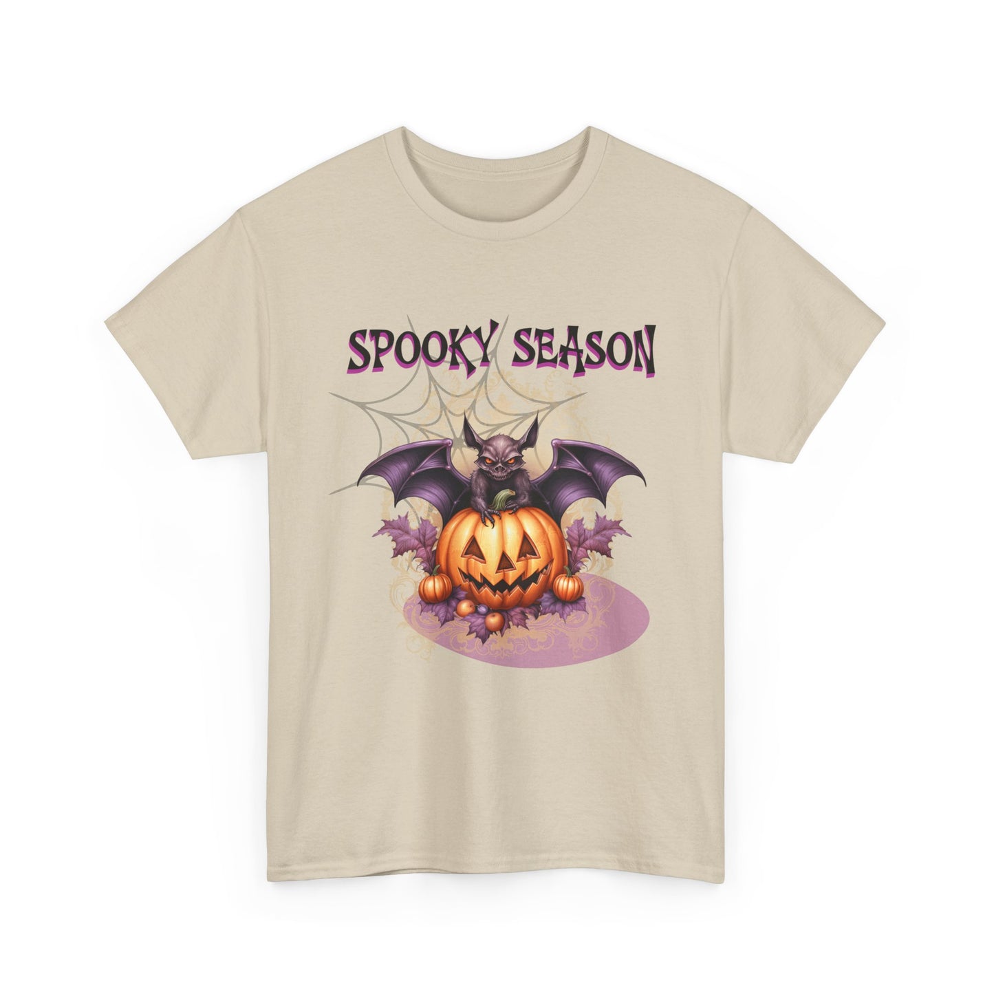 Spooky Season Halloween Bat Tee, Unisex Cotton T-Shirt, Fun Halloween Apparel, Pumpkin Graphic Shirt, Costume Party Wear, Seasonal Gift