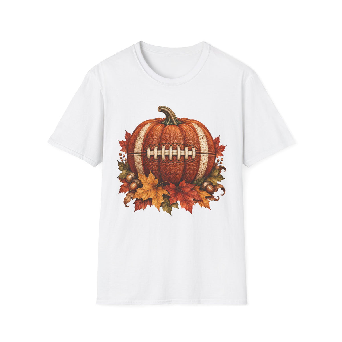 Fall Pumpkin Football Thanksgiving T-Shirt