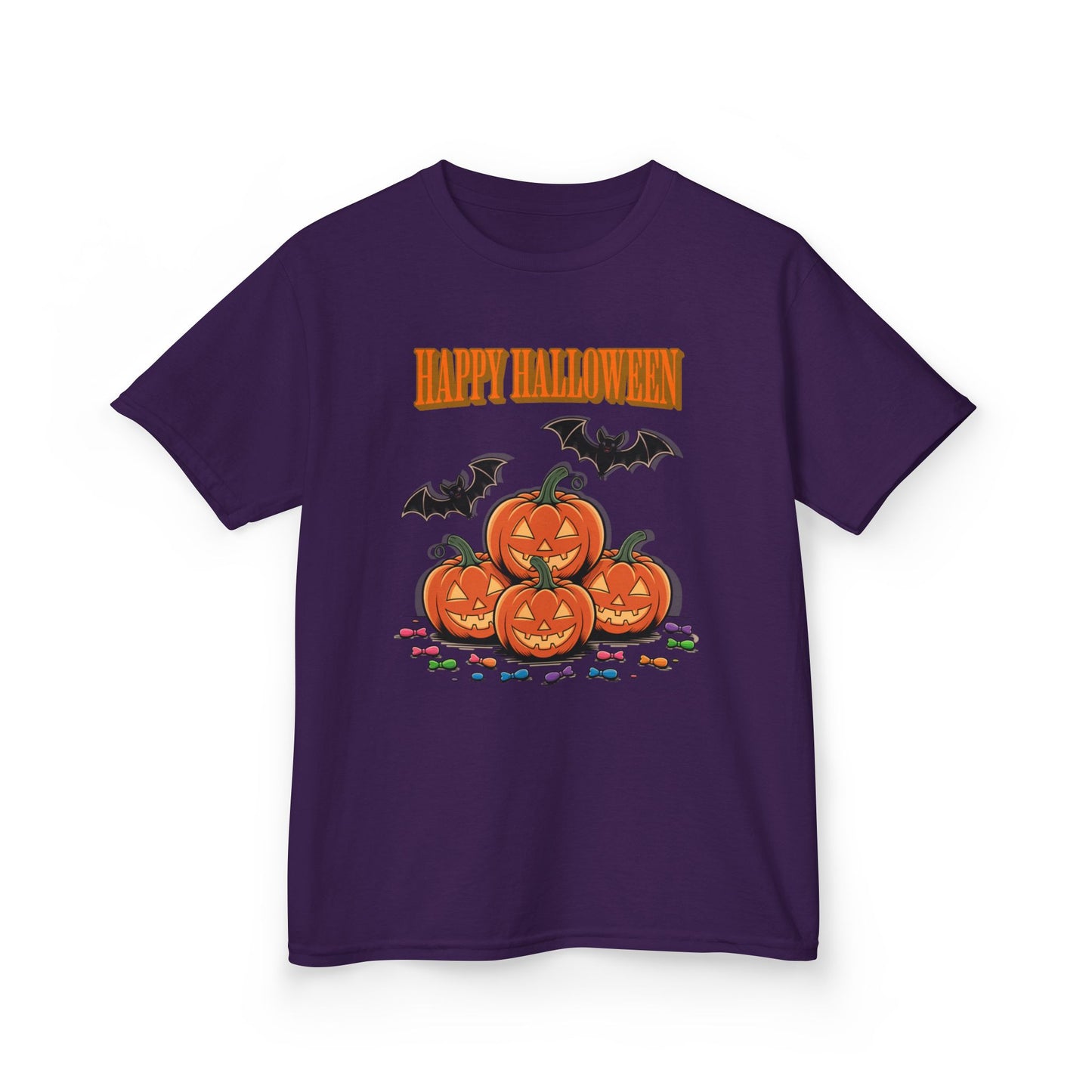 Halloween Kids Tee - Fun Pumpkin and Bat Design, Perfect for Halloween Parties, Fall Celebrations, Cute Casual Wear, Gifts for Kids, [...]