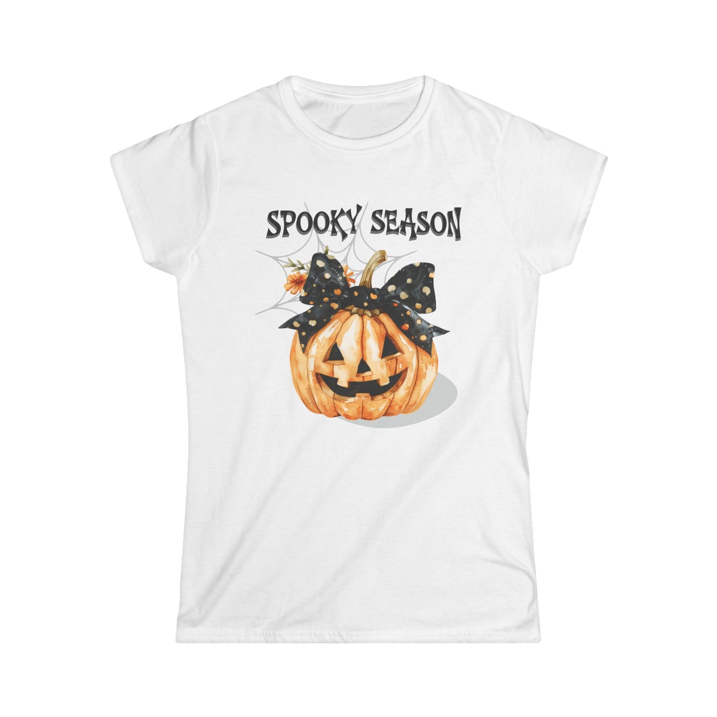 Spooky Season Women's Softstyle Tee, Halloween Shirt, Fall Fashion, Pumpkin Tee, Cute Halloween Top, Seasonal Style
