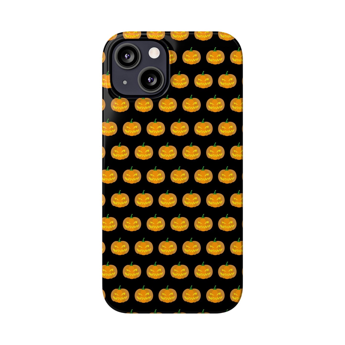 Halloween Pumpkin Slim Phone Cases, Fall Accessories, Cute Cell Phone Covers, Festive Gifts for Halloween Lovers, Seasonal Decor