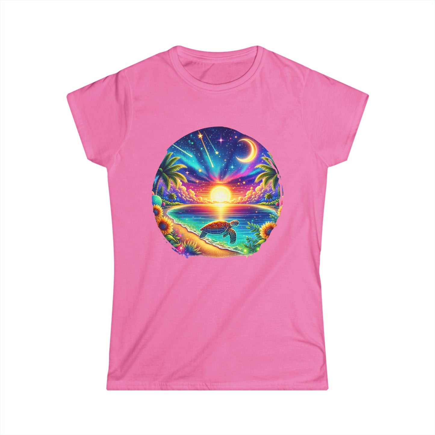 Sunset Paradise Women's Tee, Tropical Shirt, Beach Vibe Top, Summer Apparel, Vacation Wear, Gift for Her