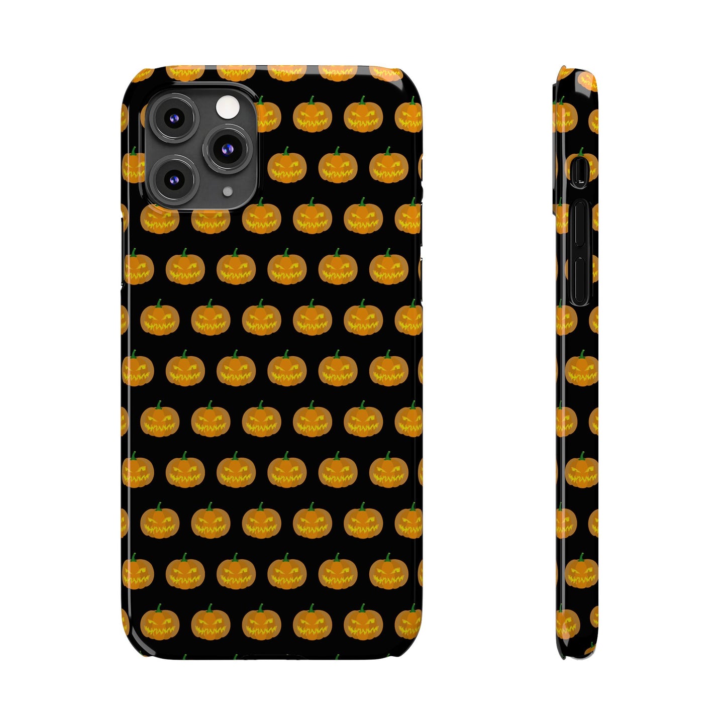 Halloween Pumpkin Slim Phone Cases, Fall Accessories, Cute Cell Phone Covers, Festive Gifts for Halloween Lovers, Seasonal Decor