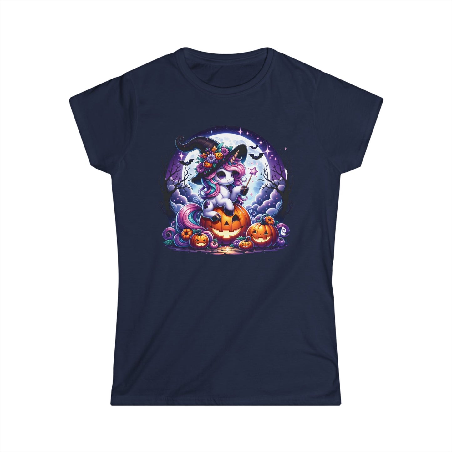 Whimsical Halloween Unicorn Tee | Cute Graphic Shirt, Autumn Fashion, Gifts for Her, Witchy Vibes, Fun Tee