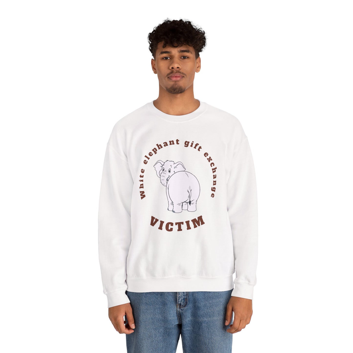 Christmas White Elephant Gift Exchange Sweatshirt — Holiday Crewneck, Best party shirt