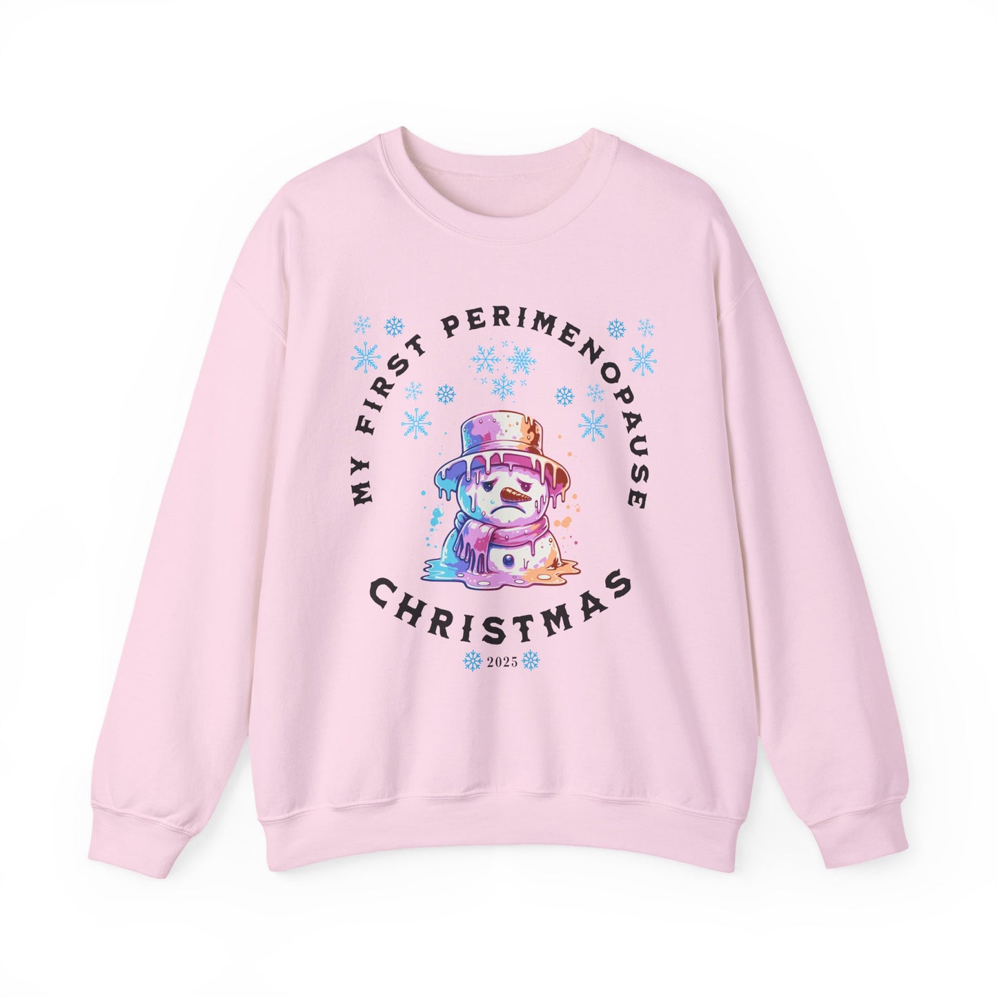 My First Perimenopause Christmas Sweatshirt, Cozy Holiday Gift, Unisex Crewneck, Funny Christmas Apparel, Gift for Women