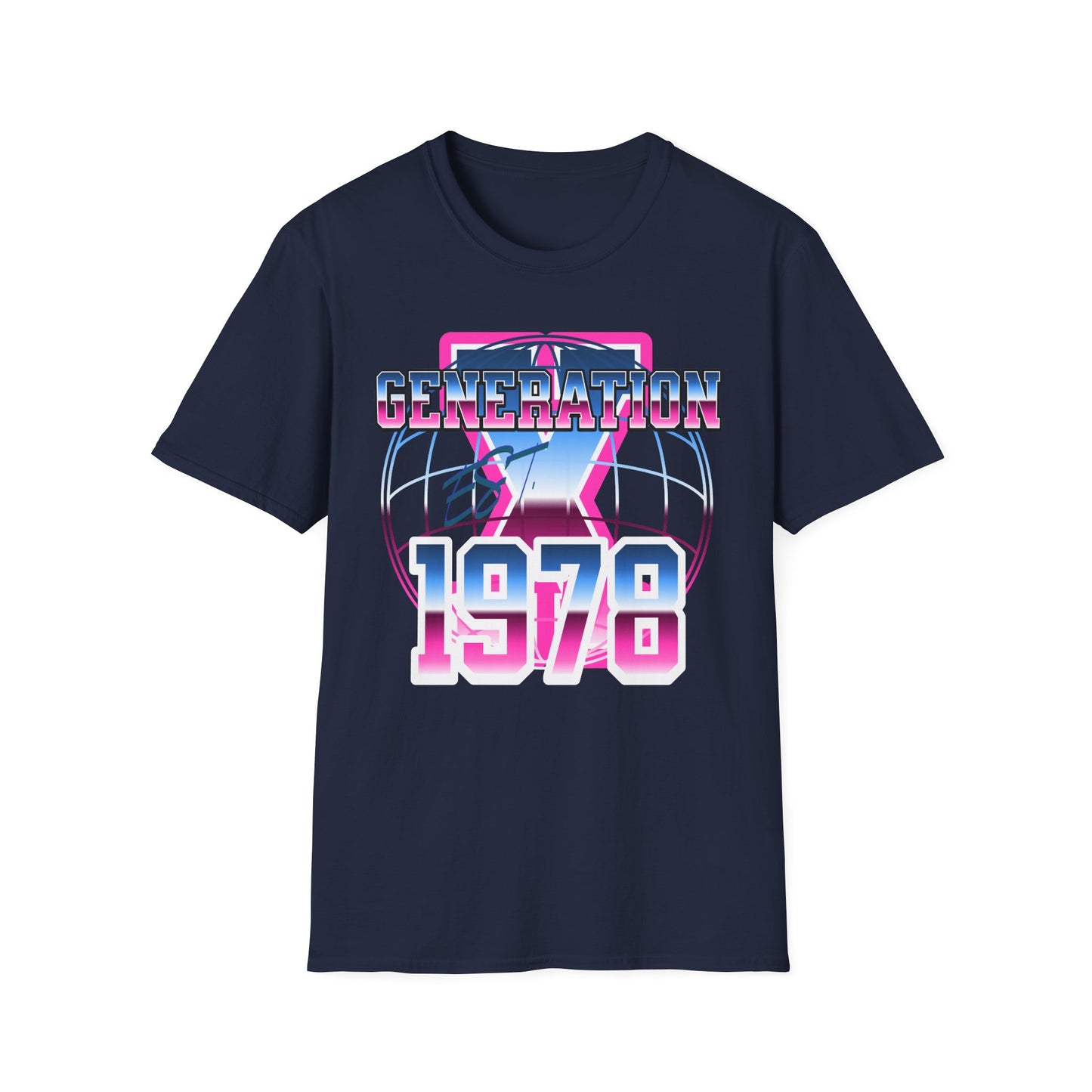 Retro Generation X 1978 Unisex Softstyle T-Shirt, Vintage Graphic Tee, 80s Nostalgia Shirt, Gift for Gen X, Birthday Celebration Outfit