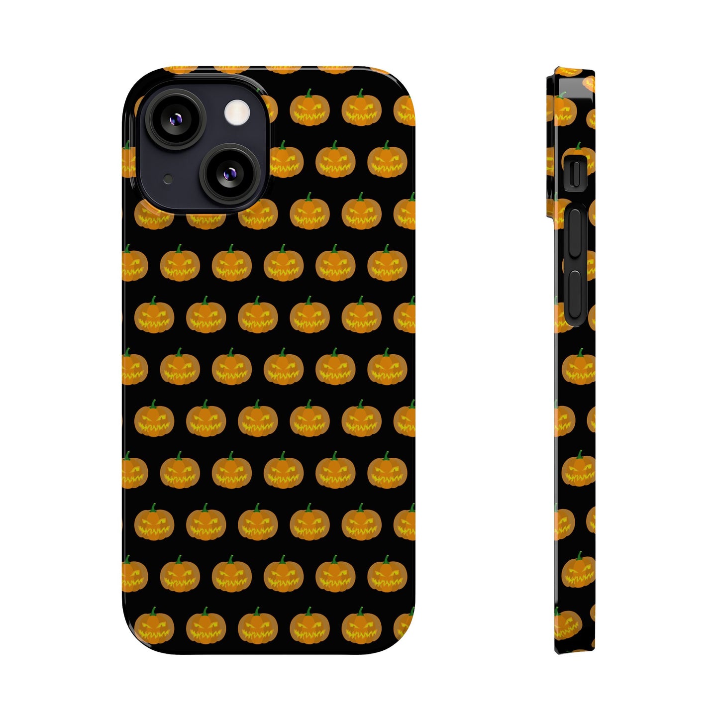 Halloween Pumpkin Slim Phone Cases, Fall Accessories, Cute Cell Phone Covers, Festive Gifts for Halloween Lovers, Seasonal Decor