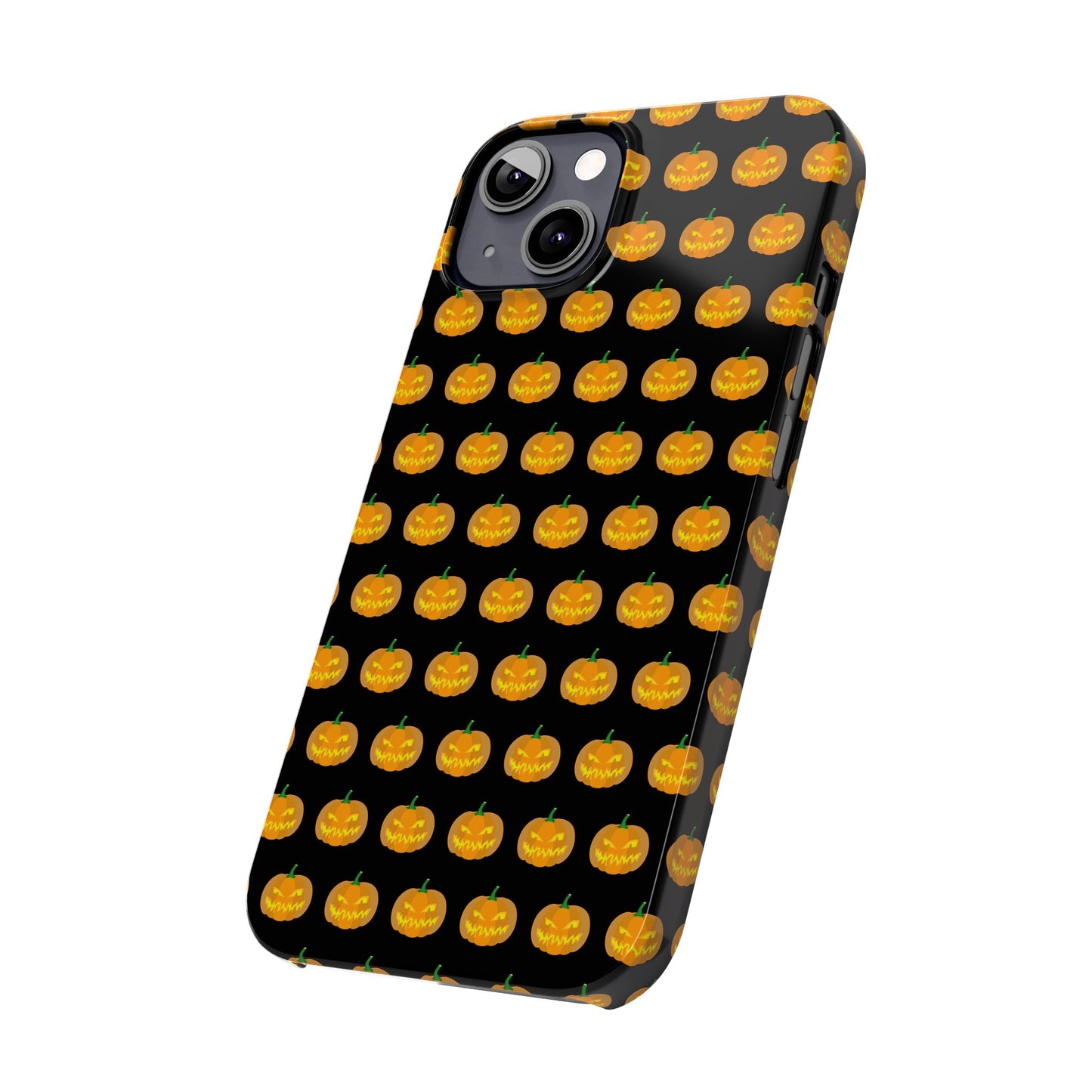 Halloween Pumpkin Slim Phone Cases, Fall Accessories, Cute Cell Phone Covers, Festive Gifts for Halloween Lovers, Seasonal Decor