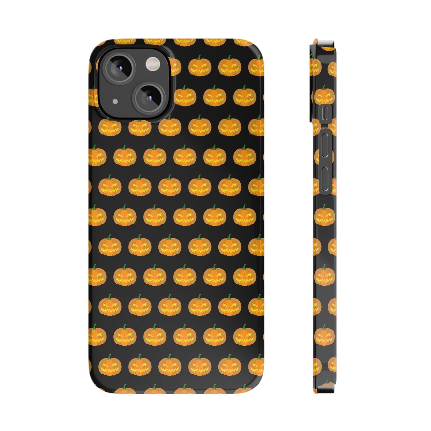 Halloween Pumpkin Slim Phone Cases, Fall Accessories, Cute Cell Phone Covers, Festive Gifts for Halloween Lovers, Seasonal Decor
