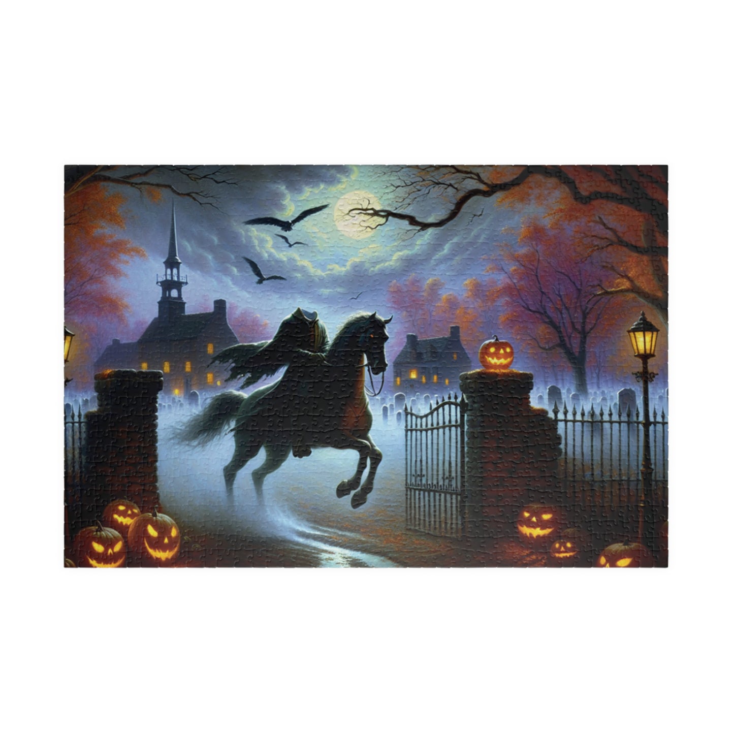 Spooky Headless Horseman Puzzle 1014 pieces- Perfect for Halloween Fun, Seasonal Decor, Family Game Night, Puzzle Lovers, Spooky Gift Idea
