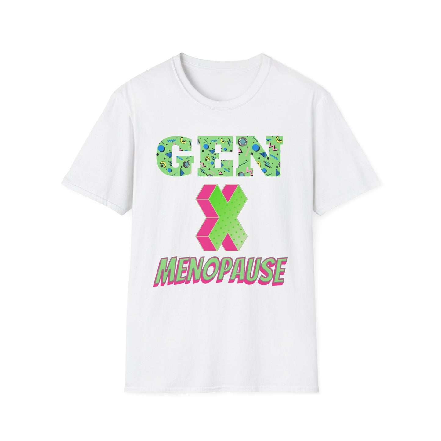 Gen X Menopause Unisex Softstyle T-Shirt - Vintage Aesthetic Tee for Gen X, Vintage Clothing, Gift for Women, Retro Graphic Tee, [...]