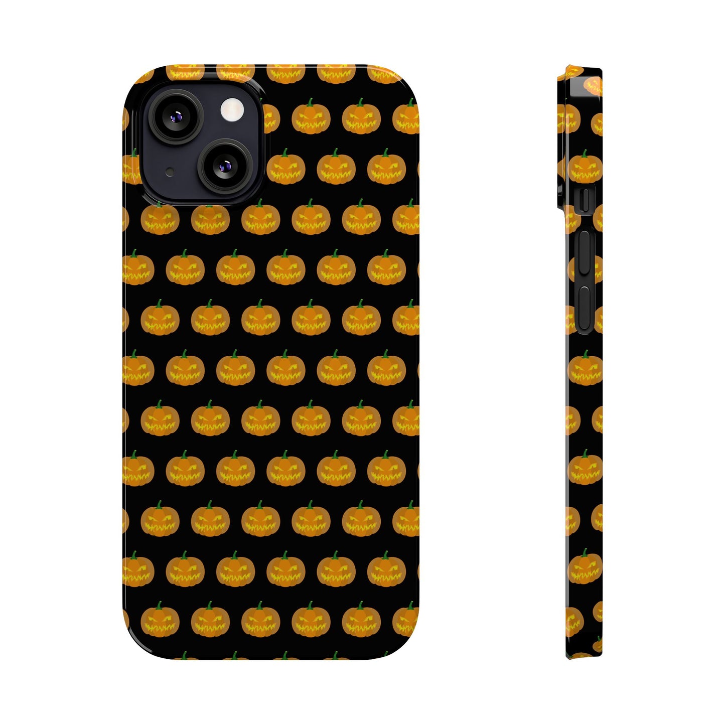 Halloween Pumpkin Slim Phone Cases, Fall Accessories, Cute Cell Phone Covers, Festive Gifts for Halloween Lovers, Seasonal Decor