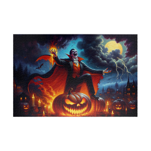 Halloween Themed Puzzle | Spooky Vampire Artwork , 1014-piece | Perfect for Family Fun, Halloween Decor, Puzzle Lovers, Gift