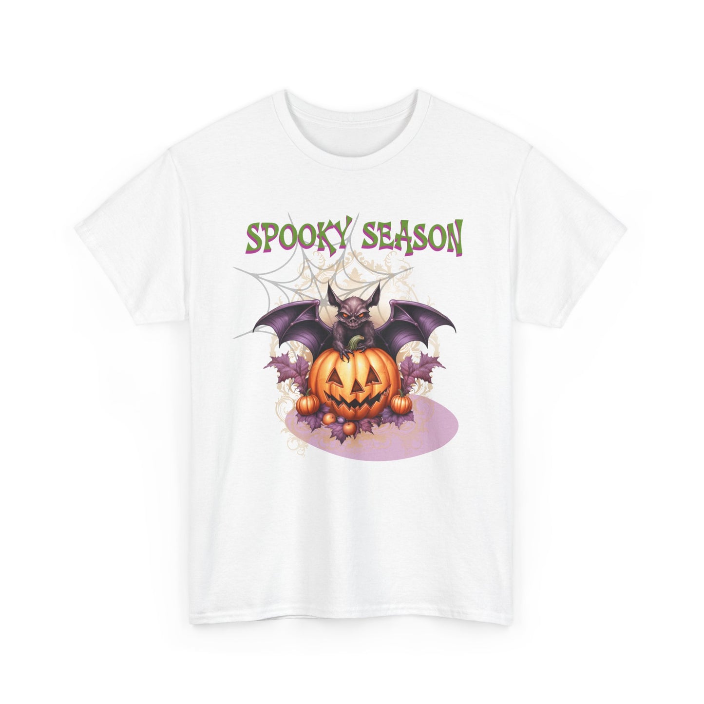 Halloween Graphic Tee, Spooky Bat Season T-Shirt, Unisex Cotton Shirt, Halloween Costume Top, Autumn Apparel, Fall Fashion
