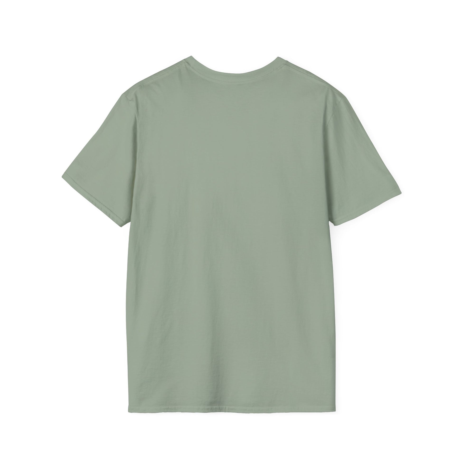Back of sage t-shirt blank