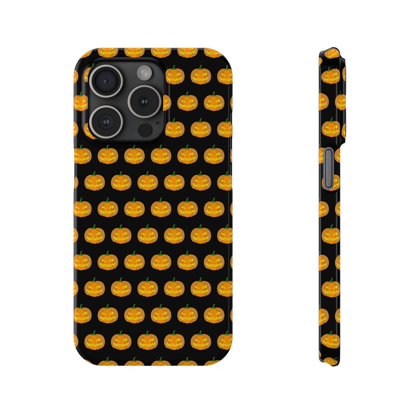 Halloween Pumpkin Slim Phone Cases, Fall Accessories, Cute Cell Phone Covers, Festive Gifts for Halloween Lovers, Seasonal Decor