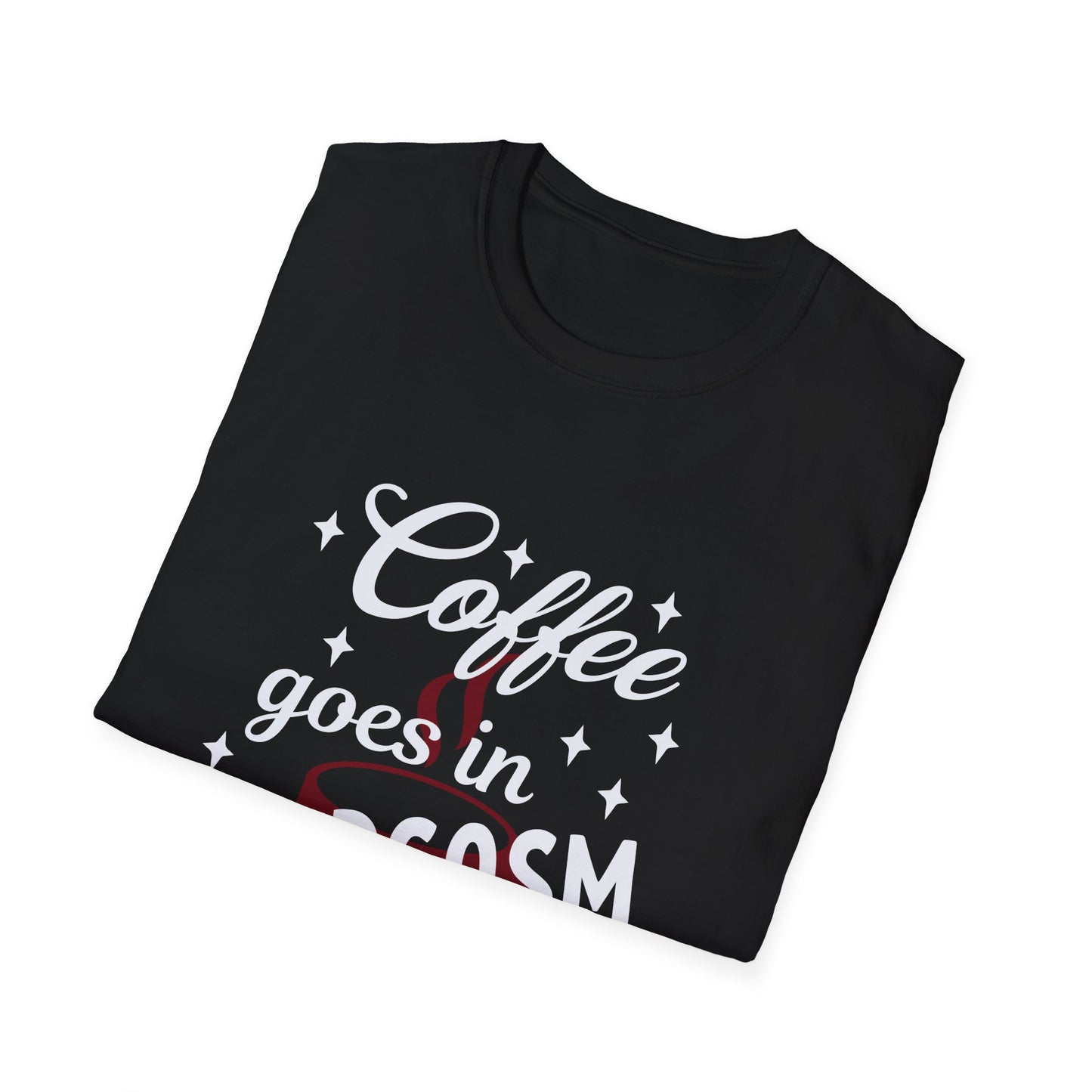 Sarcasm and Coffee 2 Unisex Softstyle T-Shirt, Funny Gift for Baristas, Casual Wear, Everyday Tee, Ideal for Birthdays, Humor Apparel