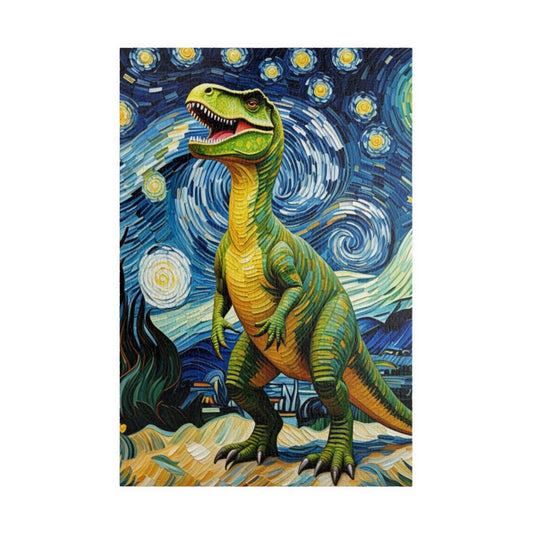 Rex Van Gogh Dinosaur Art Puzzle, 1014 Pieces, Fun Family Activity, Gift for Puzzle Lovers, Home Decor, Dino Fans