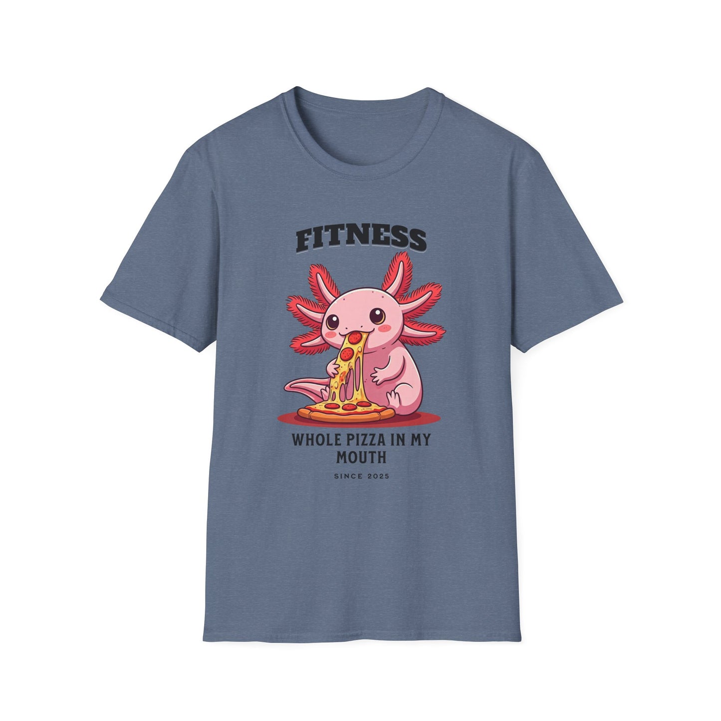Fitness Axolotl Pizza T-Shirt for Gym Lovers