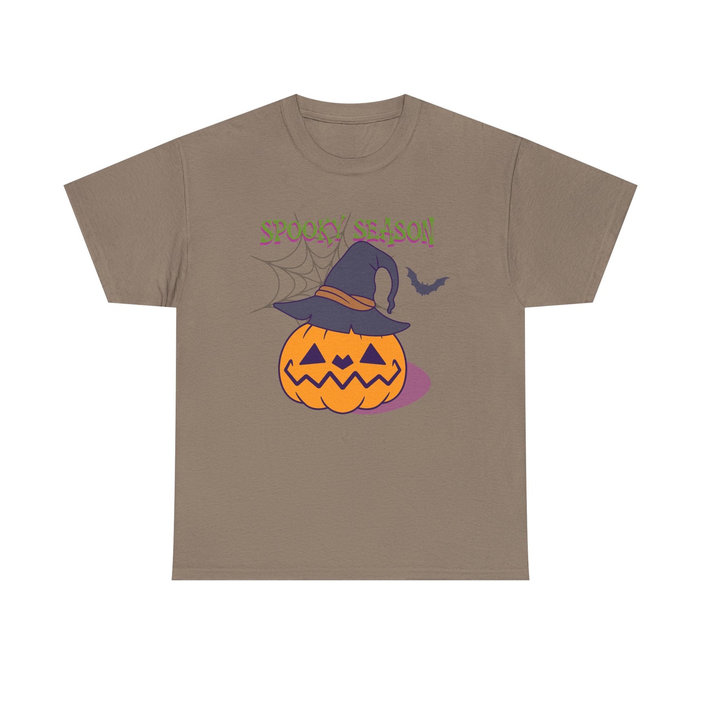 Jack-o-Lantern Heavy Cotton Tee for Halloween, Spooky Season Shirt, Pumpkin Tee, Fall Fashion, Halloween Party Apparel