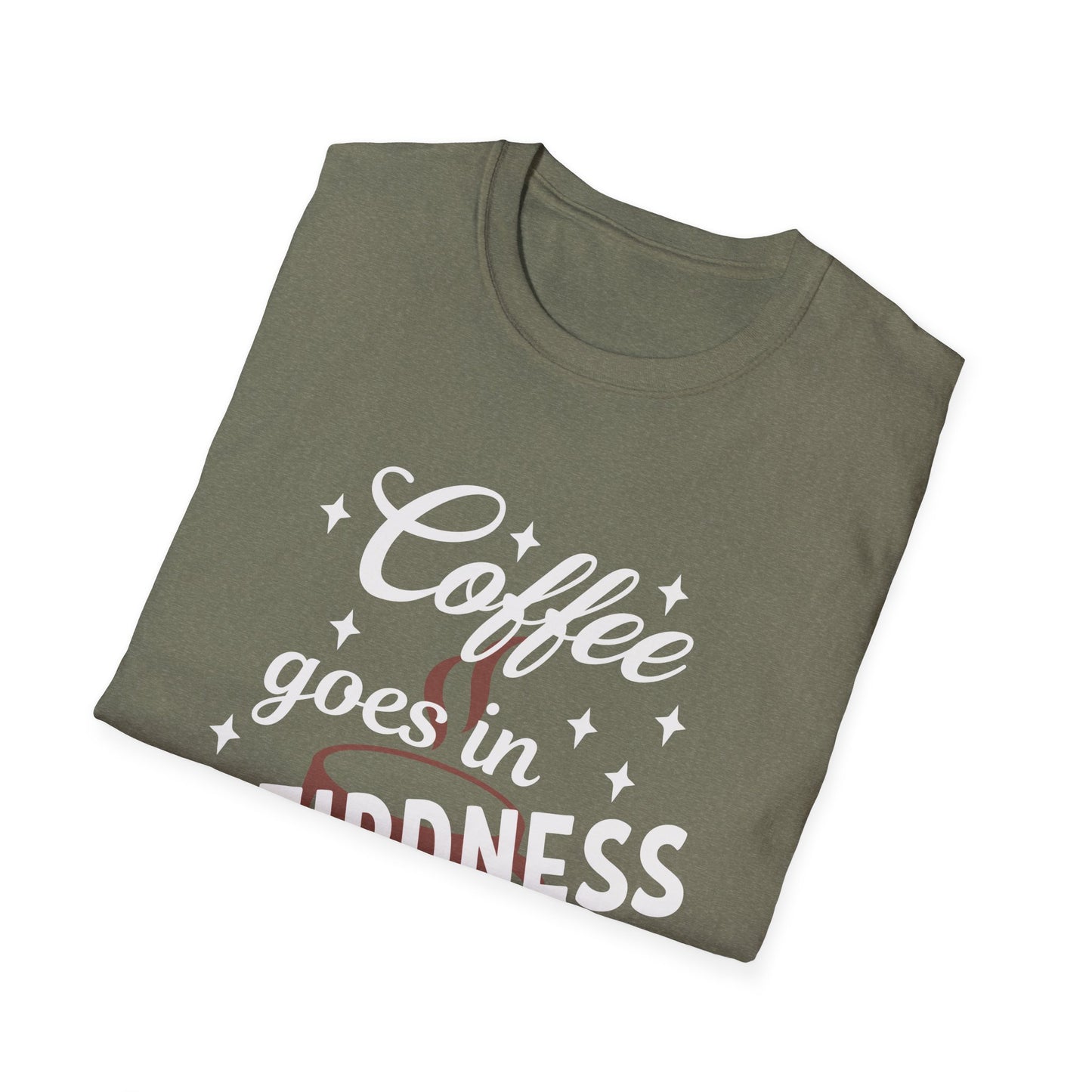 Coffee & Weirdness 2 Unisex Softstyle T-Shirt, Perfect Gift for Coffee Lovers, Relaxed Fit, Great for Casual Outings, Birthday, or Self-Care Days