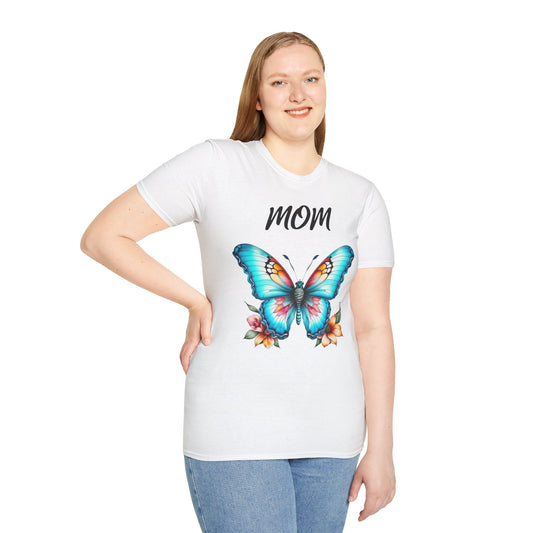 Mom Butterfly Softstyle T-Shirt | Gift for Mother's Day