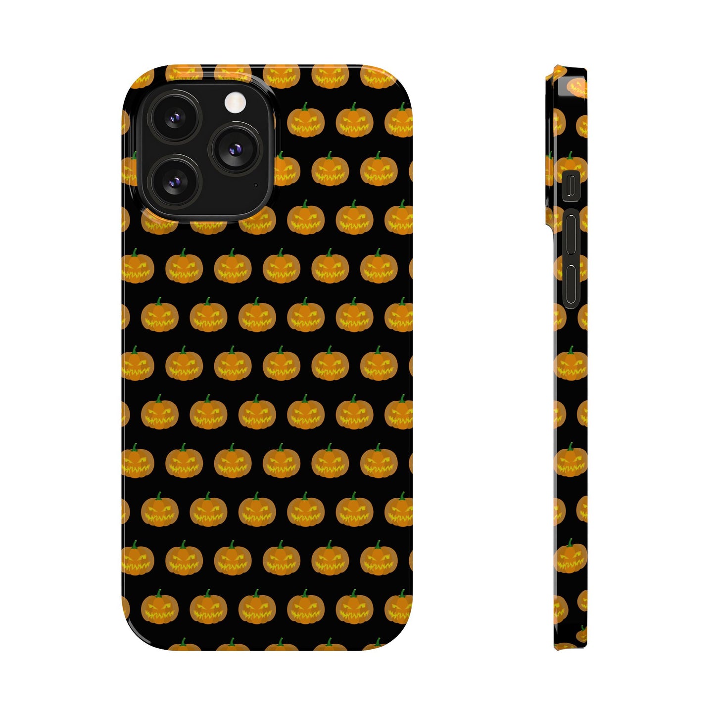 Halloween Pumpkin Slim Phone Cases, Fall Accessories, Cute Cell Phone Covers, Festive Gifts for Halloween Lovers, Seasonal Decor