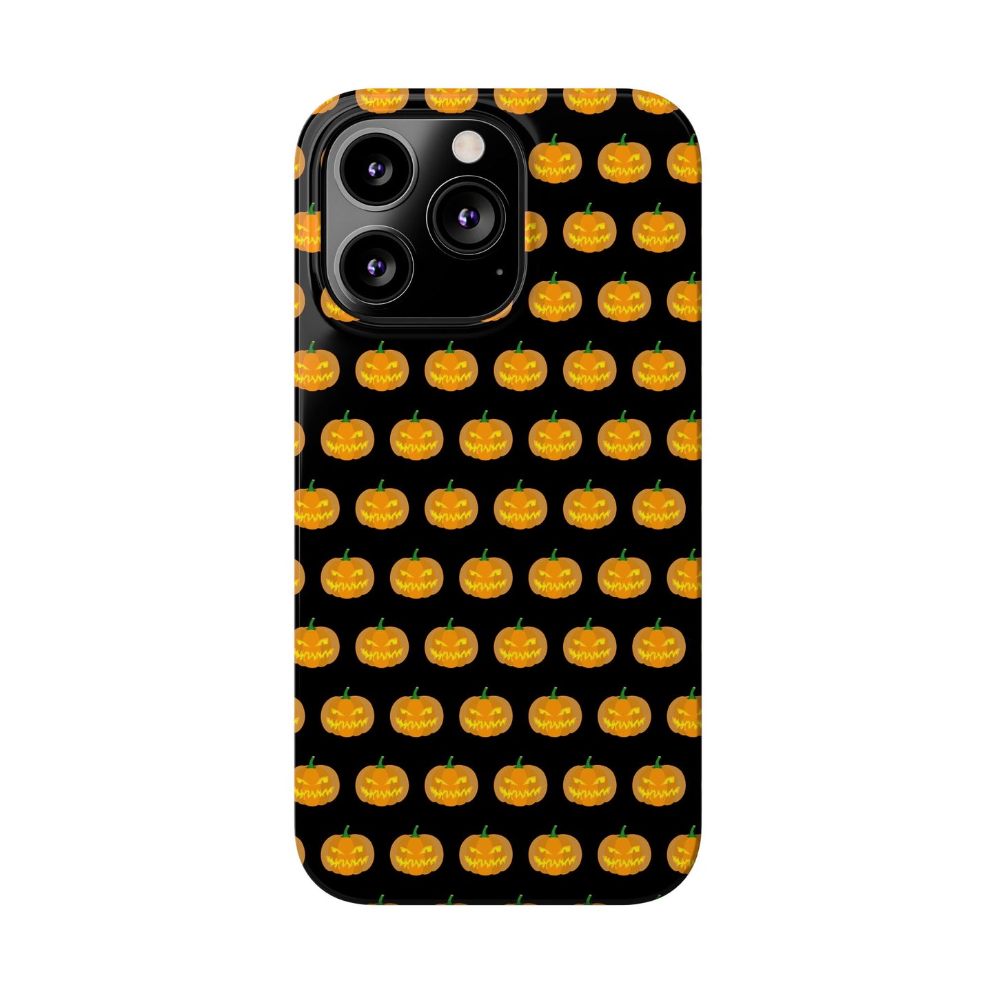 Halloween Pumpkin Slim Phone Cases, Fall Accessories, Cute Cell Phone Covers, Festive Gifts for Halloween Lovers, Seasonal Decor