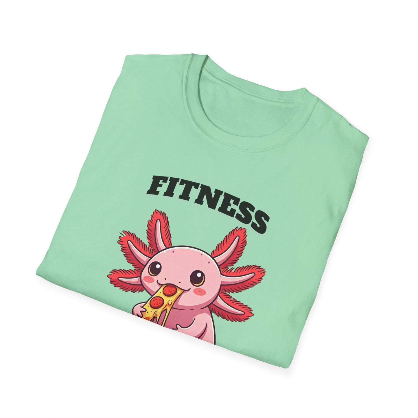 Fitness Axolotl Pizza T-Shirt for Gym Lovers