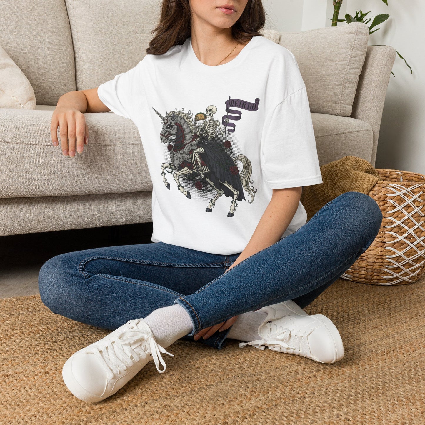 Weirdo Skeleton Rider Unicorn T-Shirt